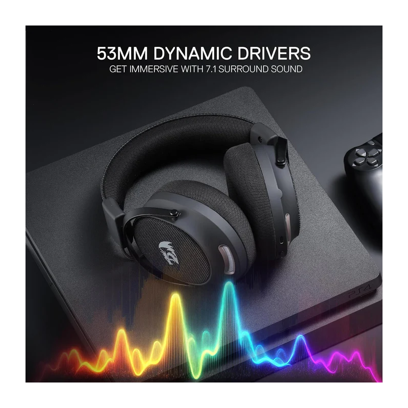 Redragon H858 3-mode Wireless Gaming Headset, 7.1 Surround Sound