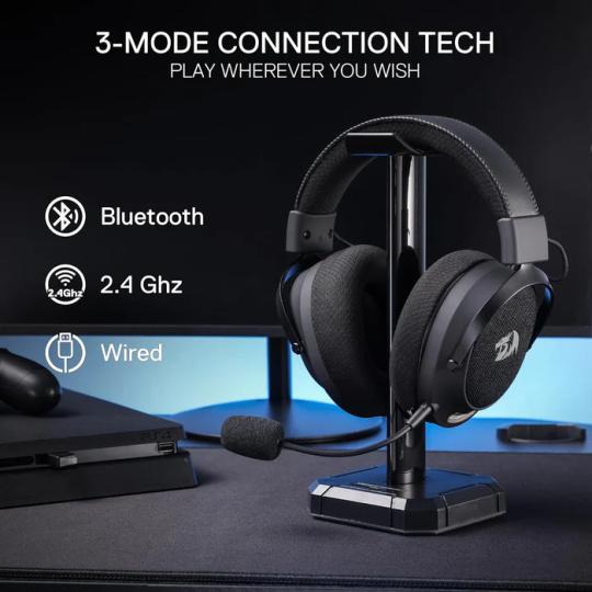 Redragon H858 3-mode Wireless Gaming Headset, 7.1 Surround Sound
