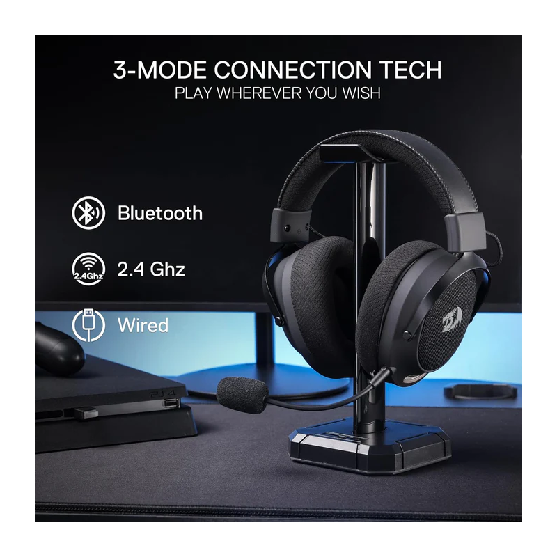 Redragon H858 3-mode Wireless Gaming Headset, 7.1 Surround Sound