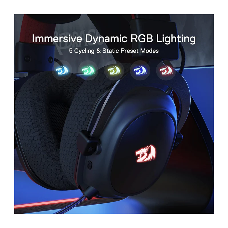 Redragon H510 Pro Zeus Rgb Wireless Gaming Headset - 7.1 Surround Sound