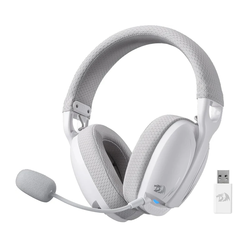 Redragon H878 3-mode Wireless Blue Lighting Gaming Headset - Lightweight - 7.1