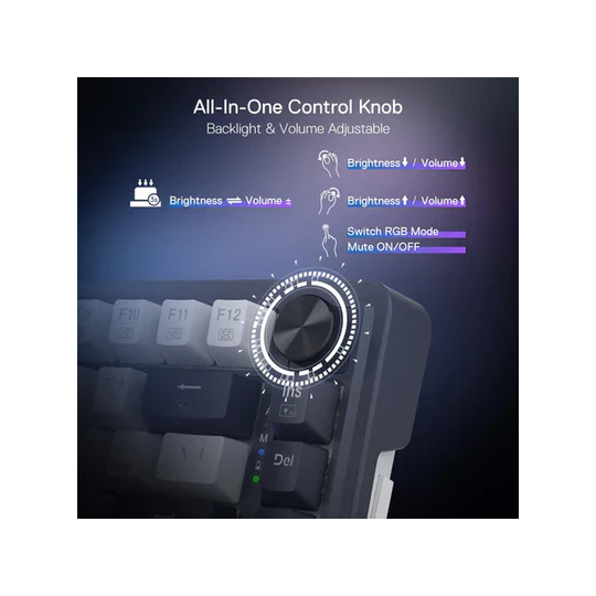 Redragon K673 Pro 75% Wireless Gasket Rgb Gaming Keyboard