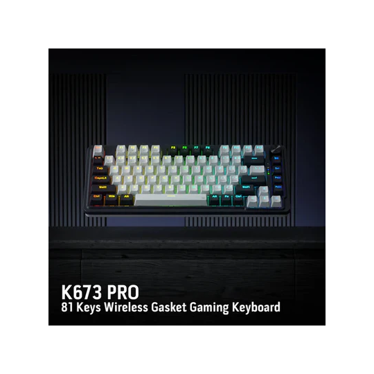 Redragon K673 Pro 75% Wireless Gasket Rgb Gaming Keyboard