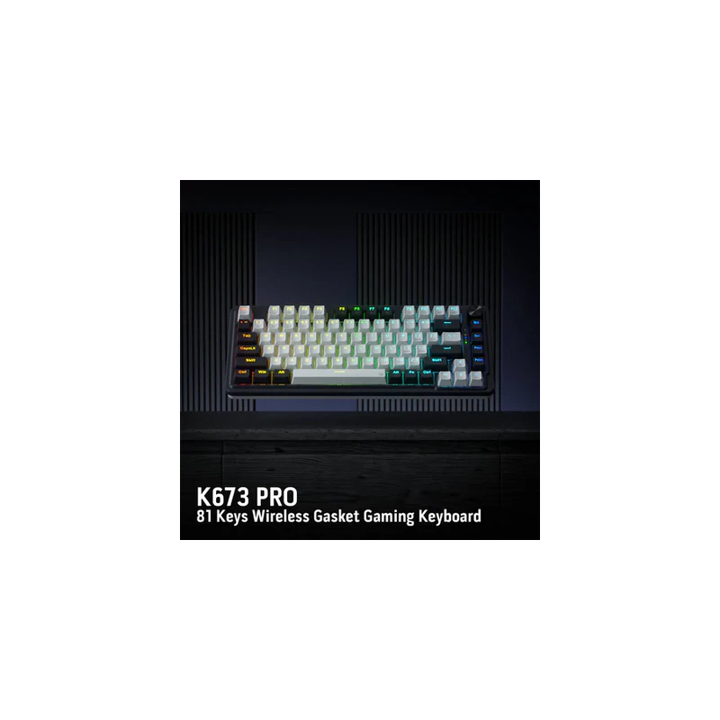 Redragon K673 Pro 75% Wireless Gasket Rgb Gaming Keyboard