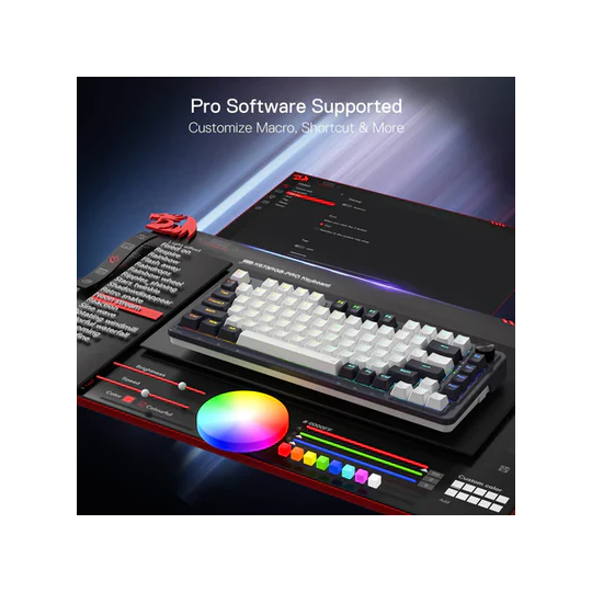 Redragon K673 Pro 75% Wireless Gasket Rgb Gaming Keyboard