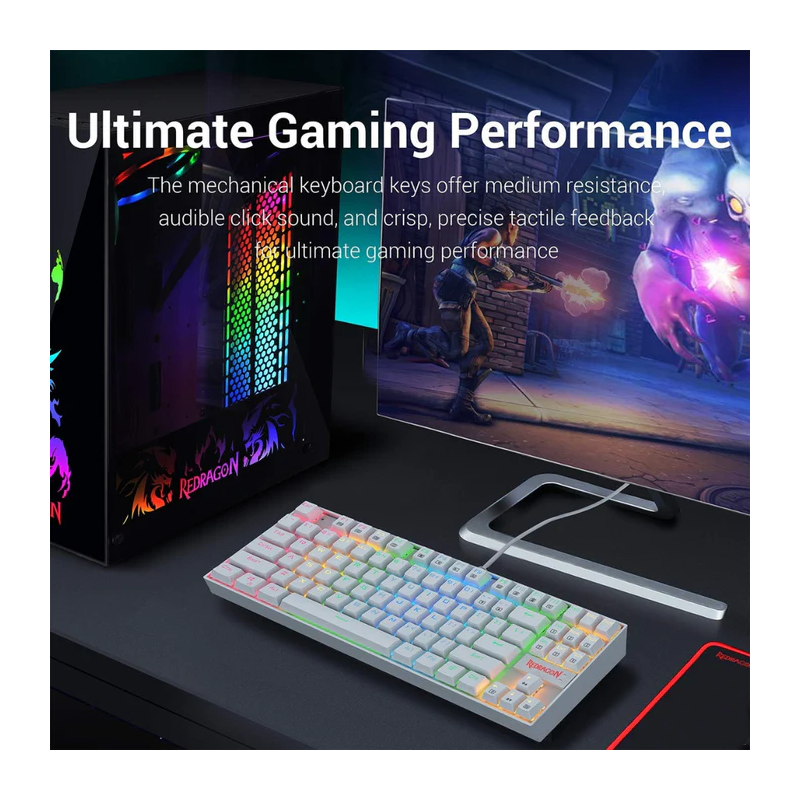 Redragon K552-rgb-2 Wired Tkl 75% Mechanical Gaming Keyboard | Ar