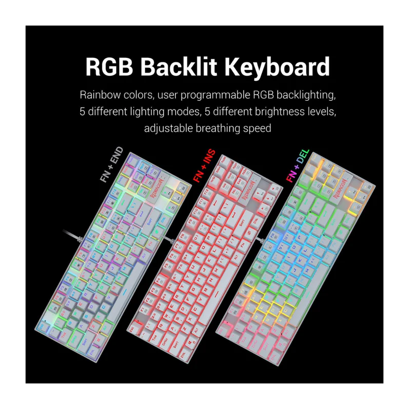 Redragon K552-rgb-2 Wired Tkl 75% Mechanical Gaming Keyboard | Ar