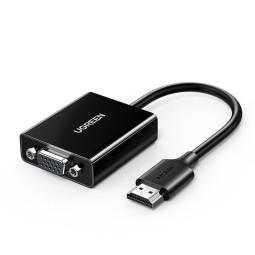 UGREEN HDMI to VGA Adapter With Power Ports Type C (15CM ) (ABS Case+ Enviromental  Jacket) - CM611 - 90813