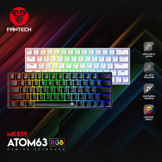 Fantech Atom63 Mk859 Mechanical Gaming Keyboard Arabic/english