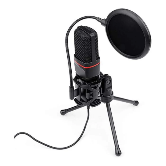 Redragon Seyfert GM100 USB Condenser Microphone with Tripod Stand & Noise Reduction for Streaming, Gaming & Podcasting