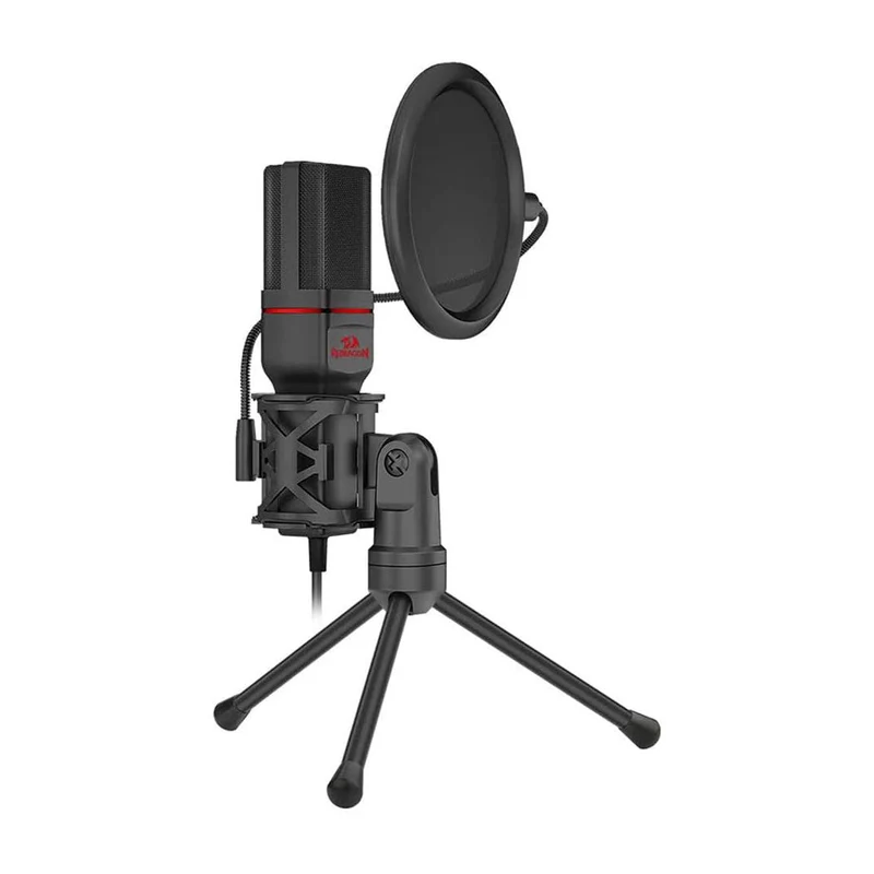 Redragon Seyfert GM100 USB Condenser Microphone with Tripod Stand & Noise Reduction for Streaming, Gaming & Podcasting