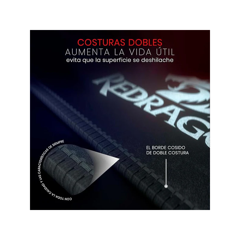 Redragon P030 Flick m Mousepad with Stitched Edges Waterproof for Work Games