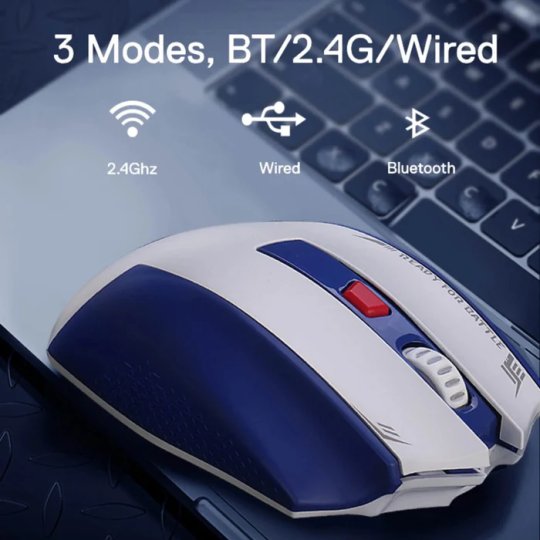 Redragon M994 Wireless Gaming Mouse – Bluetooth & 2.4G, Lightweight 6-Button RGB Mouse