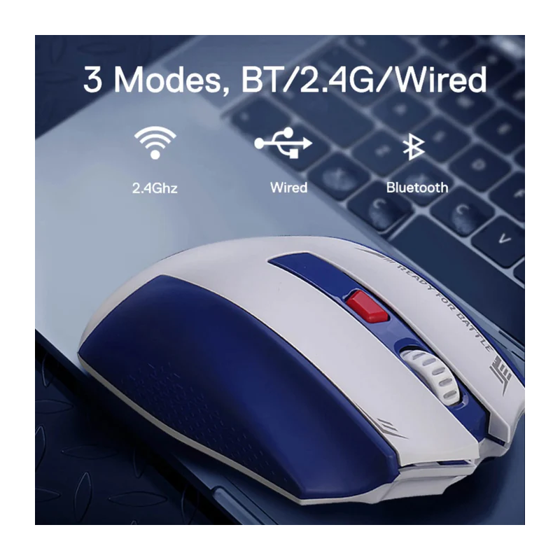 Redragon M994 Wireless Gaming Mouse – Bluetooth & 2.4G, Lightweight 6-Button RGB Mouse