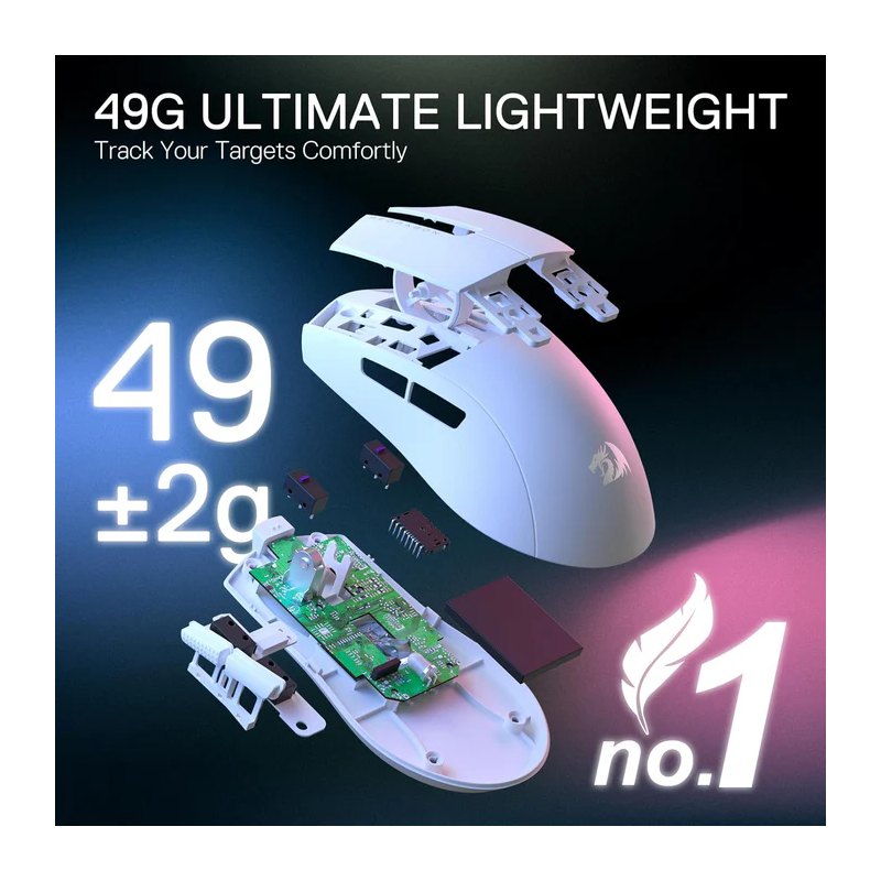 Redragon M916 Pro 3-mode Wireless Gaming Mouse 4k (26000 Dpi)