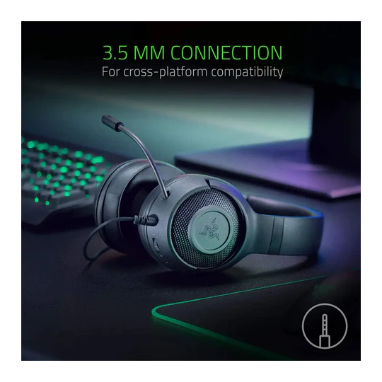 Razer Kraken X Ultralight Gaming Headset with 7.1 Surround Sound – Lightweight PC & Console Headphones with Mic