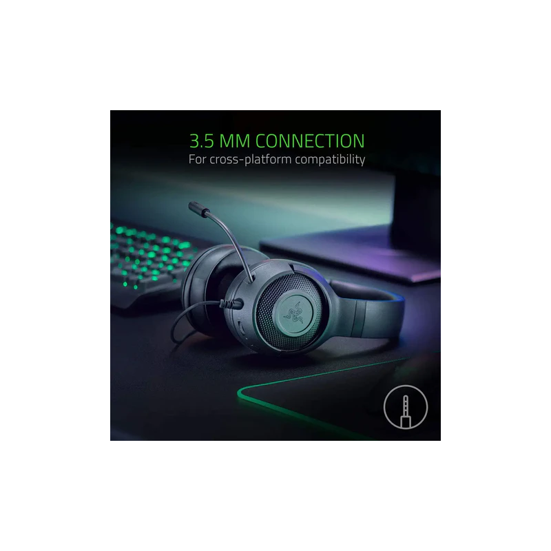 Razer Kraken X Ultralight Gaming Headset with 7.1 Surround Sound – Lightweight PC & Console Headphones with Mic