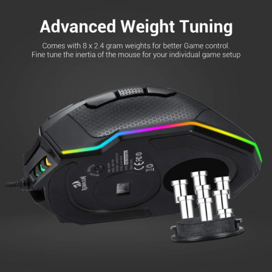 Redragon M801 RGB Wired/Wireless Gaming Mouse – 16,000 DPI Programmable