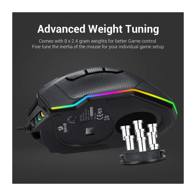 Redragon M801 RGB Wired/Wireless Gaming Mouse – 16,000 DPI Programmable