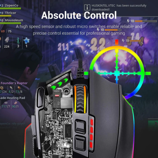 Redragon M801 RGB Wired/Wireless Gaming Mouse – 16,000 DPI Programmable