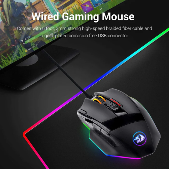 Redragon M801 RGB Wired/Wireless Gaming Mouse – 16,000 DPI Programmable