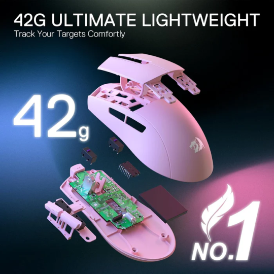 Redragon M724 Wired RGB Gaming Mouse – 7 Programmable Buttons, 7200 DPI