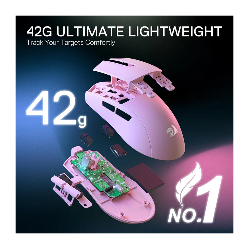 Redragon M724 Wired RGB Gaming Mouse – 7 Programmable Buttons, 7200 DPI