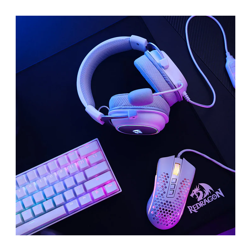 Redragon H510 Zeus-X RGB White Wired Gaming Headset with Mic