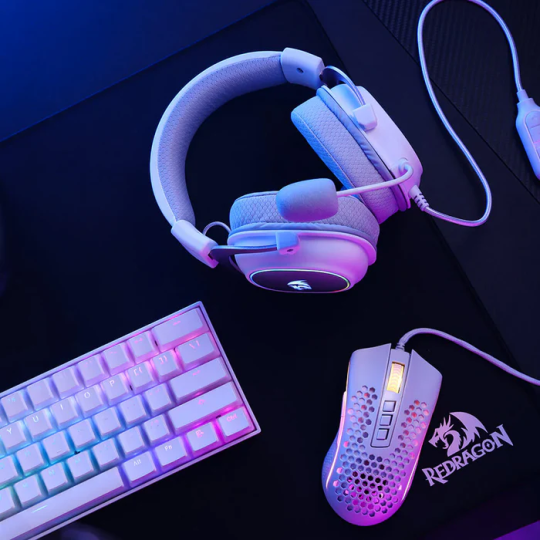 Redragon H510 Zeus-X RGB White Wired Gaming Headset with Mic