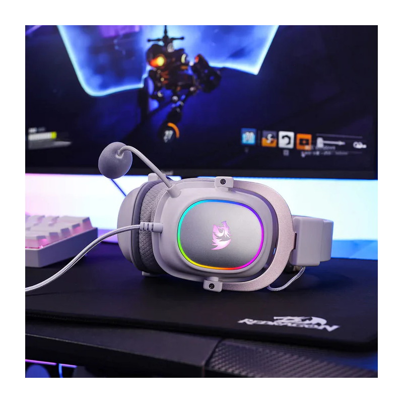 Redragon H510 Zeus-X RGB White Wired Gaming Headset with Mic