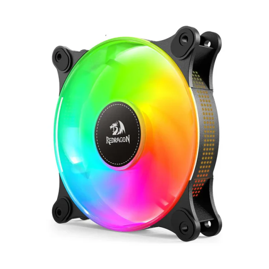 Redragon GC-F013 Triple 120mm ARGB PWM Case Fans – Silent CPU Cooler 4-Pin (3-Pack)