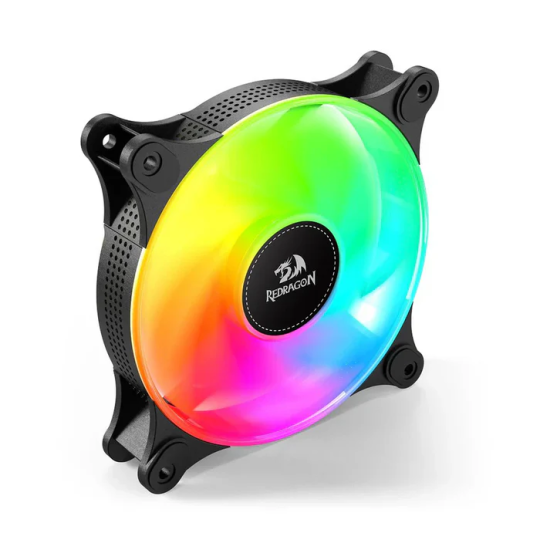 Redragon GC-F013 Triple 120mm ARGB PWM Case Fans – Silent CPU Cooler 4-Pin (3-Pack)