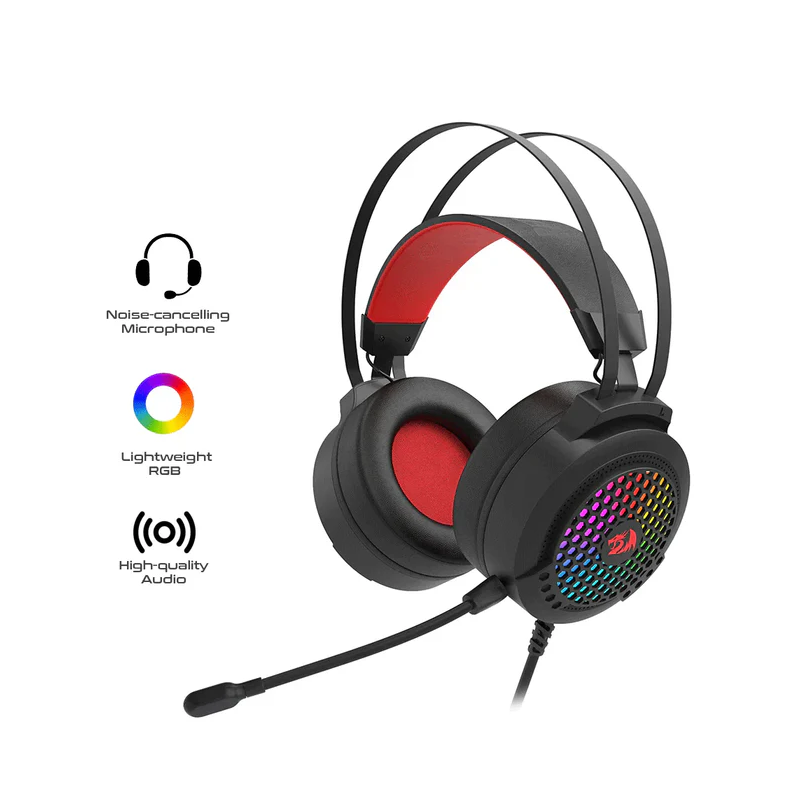 Redragon Carmen H261 RGB Wired Gaming Headset with Noise Cancelling Mic