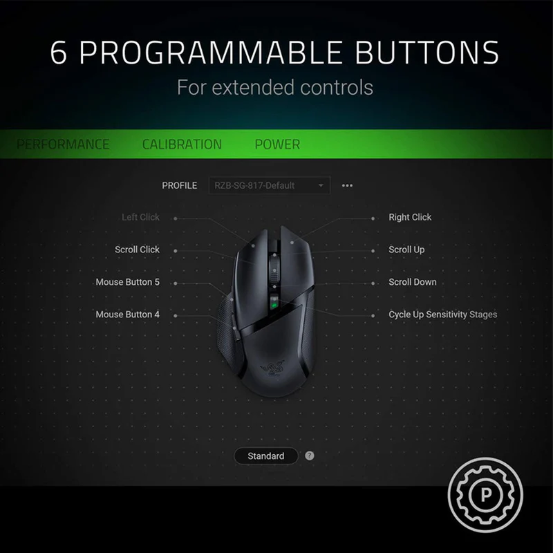 Razer Basilisk X Hyperspeed Wireless Gaming Mouse – Dual Mode Bluetooth & 16K DPI Optical Sensor