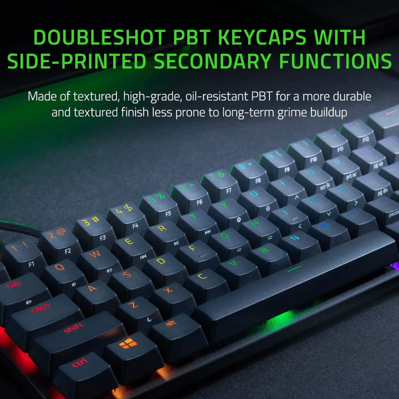 Razer Huntsman Mini 60% Gaming Keyboard – Compact RGB Optical Switch Mechanical Keyboard