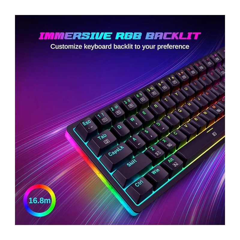 Redragon Akali K642 RGB 60% Mechanical Gaming Keyboard – Hot-Swappable Switches