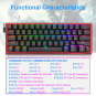 Fizz K617 RGB Mechanical Gaming Keyboard – Black (Hot-Swappable, Compact 60%)
