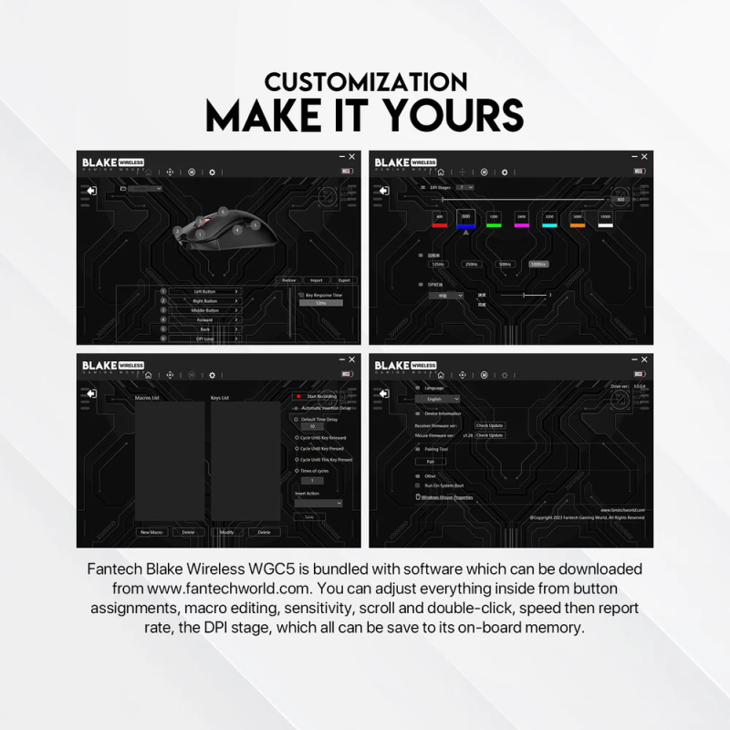 Fantech Blake WGC5 Wireless Gaming Mouse – Fast, Precise & Ergonomic