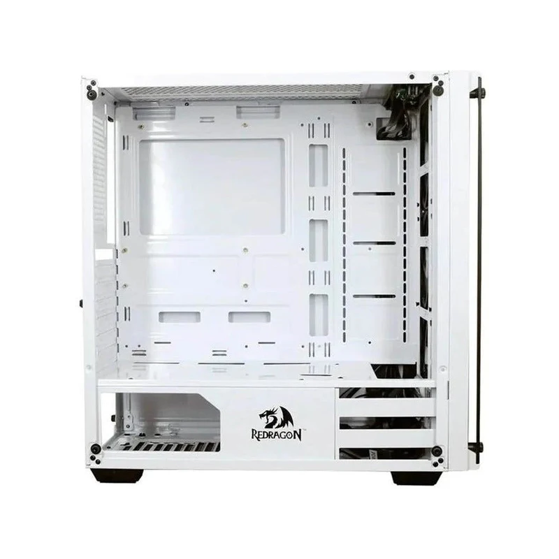 Redragon Wheel Jack GC-606 White Gaming PC Case with 3 RGB Cooling Fans