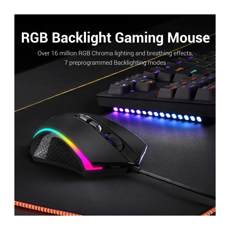 Redragon S113 Wired Mechanical Gaming Keyboard and Mouse Combo with RGB Backlight