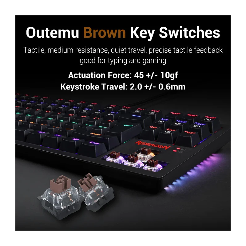 Redragon S113 Wired Mechanical Gaming Keyboard and Mouse Combo with RGB Backlight