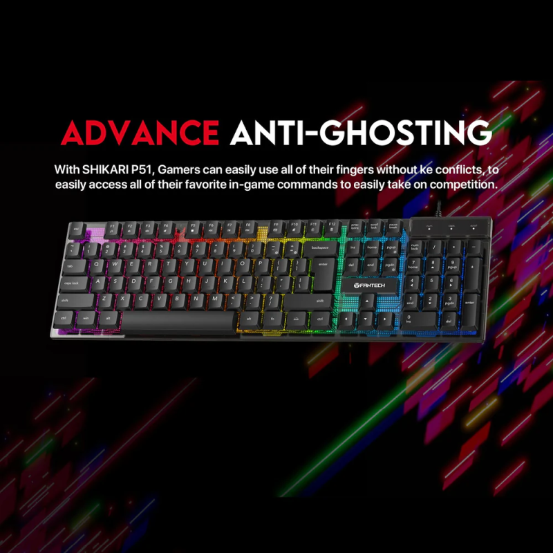 Fantech P51 Power Bundle – Gaming Keyboard & Mouse Combo with RGB