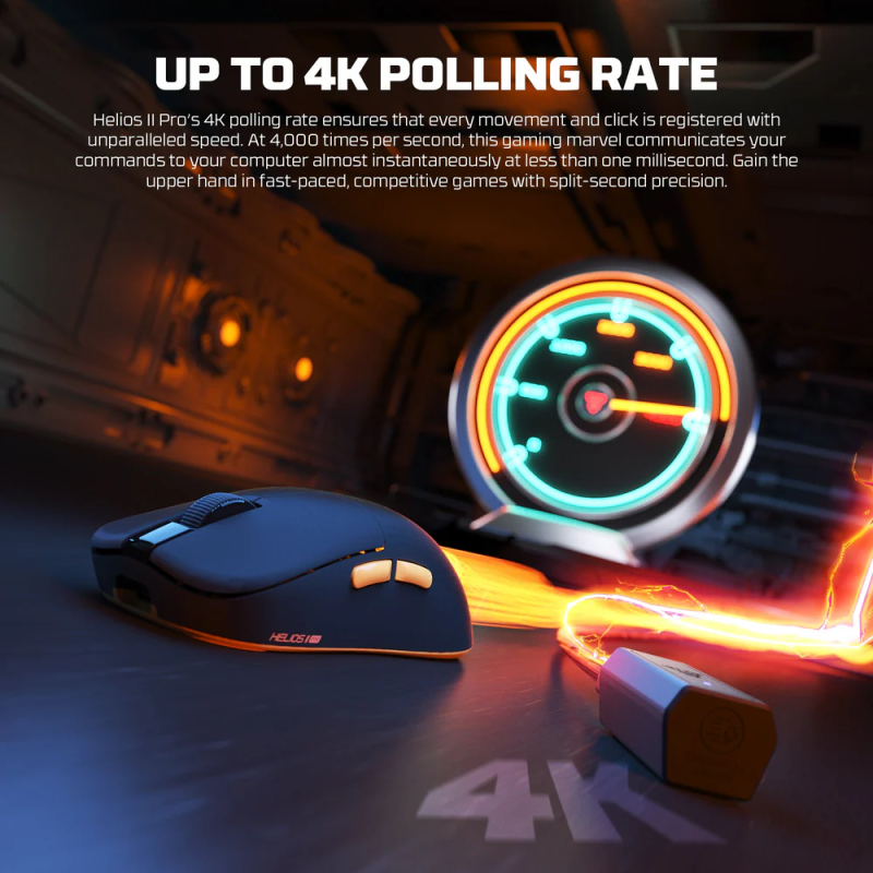 Fantech Helios II VD3 V3 Pro 4K Wireless Gaming Mouse – High-Precision & RGB