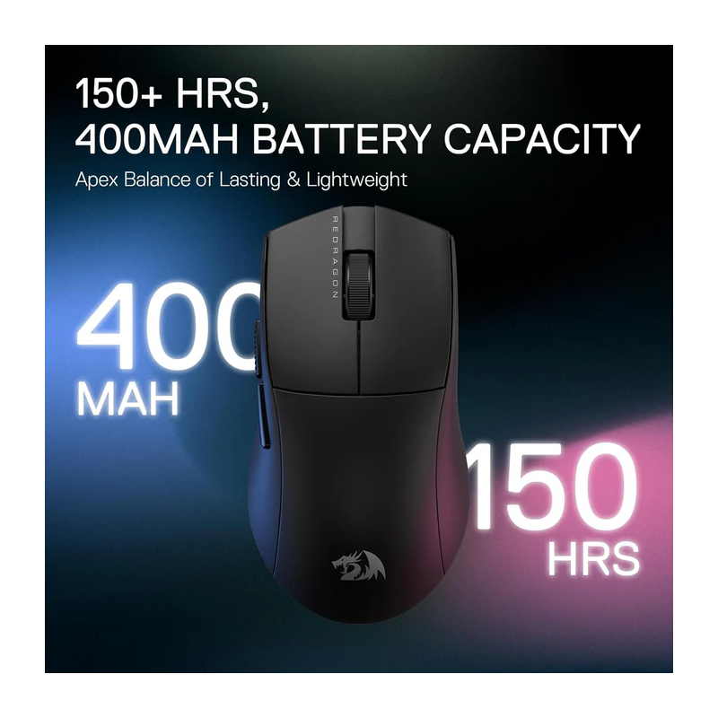 Redragon M916 Pro 4K Wireless Gaming Mouse – 3-Mode, 26,000 DPI, Ultra-Precision