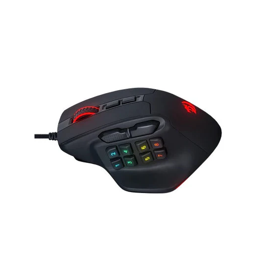 Redragon M811 Aatrox MMO Gaming Mouse – 15 Programmable Buttons, RGB Backlit, High Precision Sensor