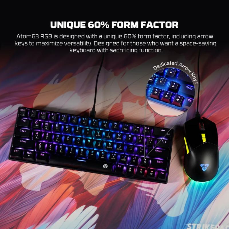 Fantech Atom63 MK859C Mechanical Gaming Keyboard & Mouse – Arabic/English Layout
