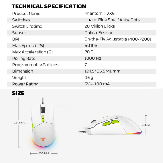 Fantech Atom63 MK859C Mechanical Gaming Keyboard & Mouse – Arabic/English Layout