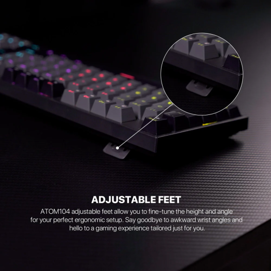 Fantech Atom TKL MK886 V2 Mechanical Keyboard – 104-Keycaps, RGB & Durable