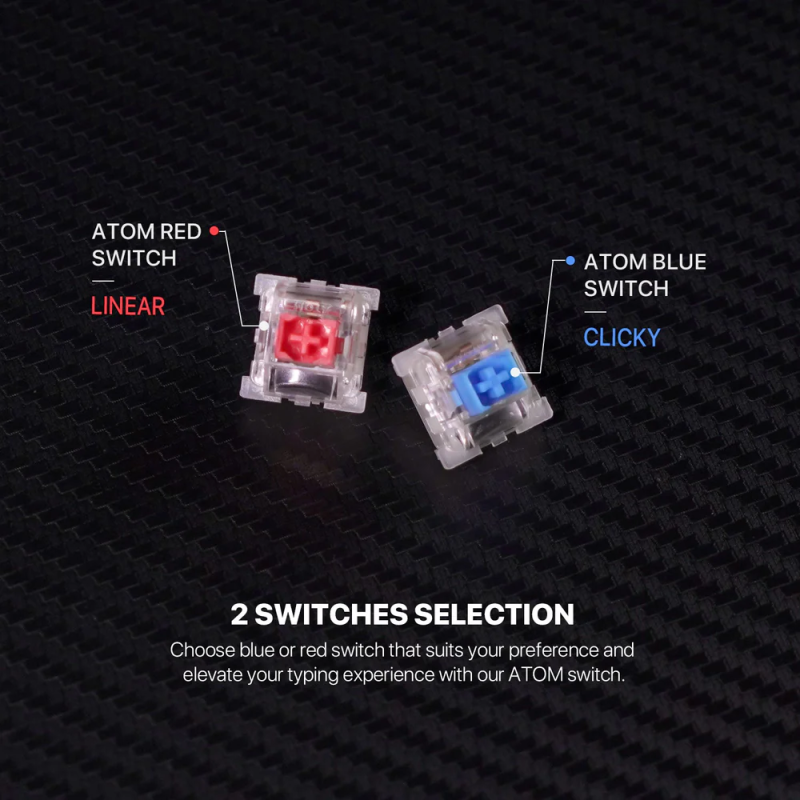 Fantech Atom TKL MK886 V2 Mechanical Keyboard – 104-Keycaps, RGB & Durable