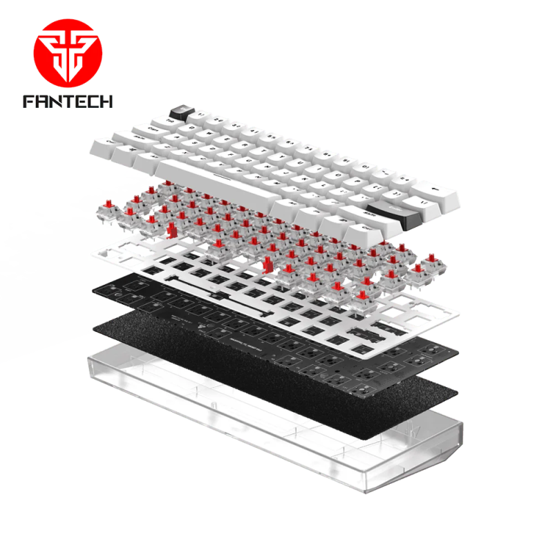 Fantech Maxfit61 Frost Wireless Modular Mechanical Keyboard – Compact & RGB